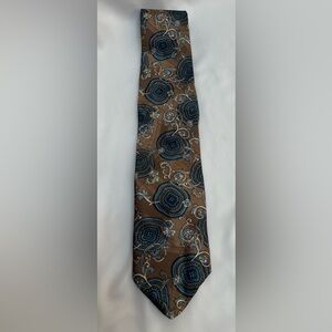 Vintage Camden Court Paisley Tie in Brown and Blue